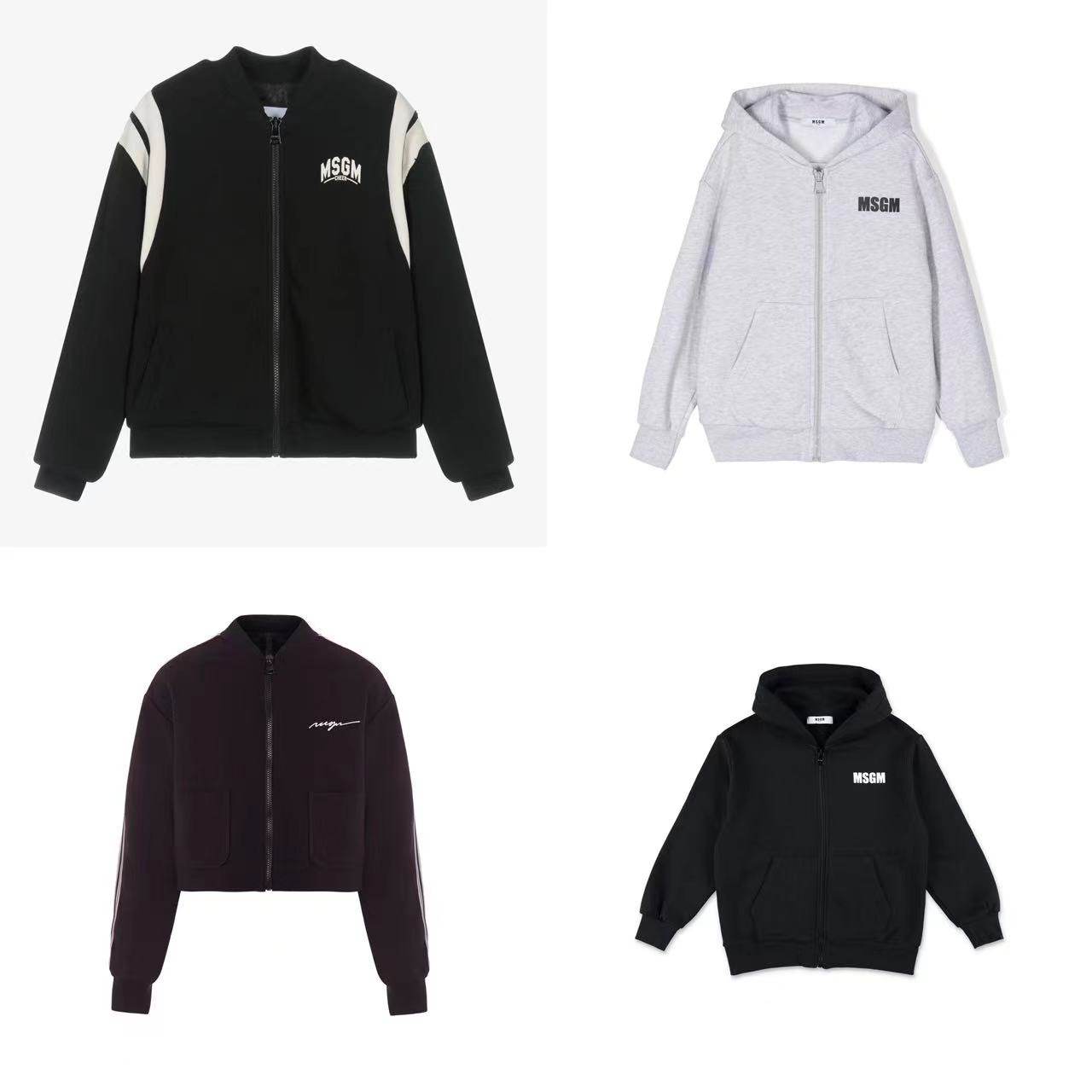 儿童休闲风LOGO棉拉链上衣棉夹克