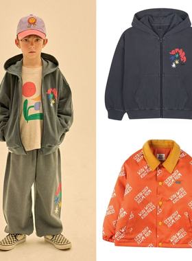 现货Jelly Mallow童装25秋冬儿童外套连帽卫衣上衣外穿保暖