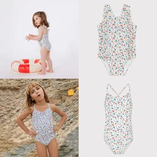 25春夏女童婴儿连体碎花泳衣亲肤泳装 现货Petit Bateau童装