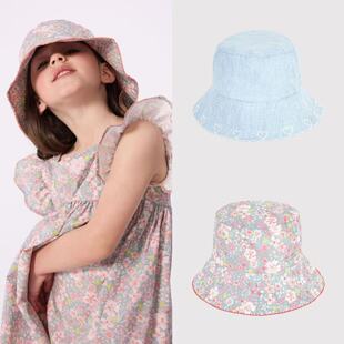 现货Petit 26春夏女童休闲风渔夫帽遮阳帽帽子 Bateau童装