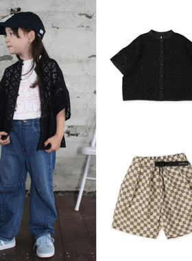 现货Groovy Colors童装25春夏日系休闲纯色嘻哈风宽松短裤工装裤