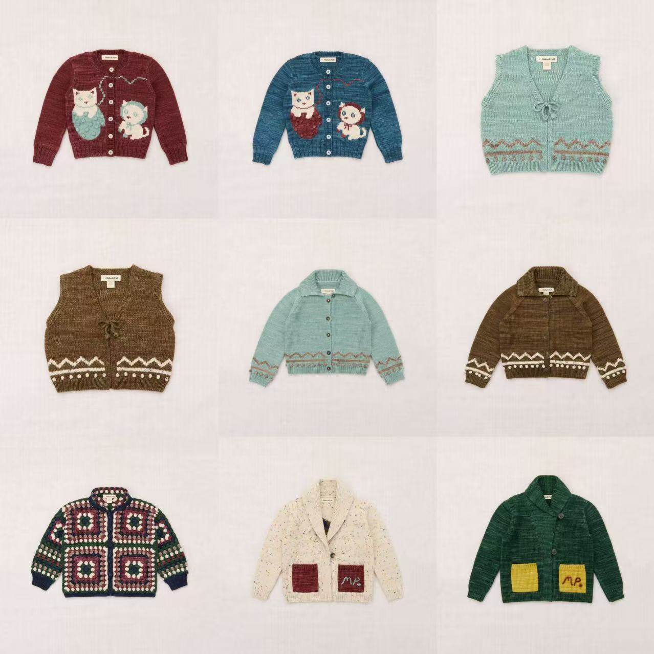 部分现货Misha & Puff童装25秋冬儿童长袖毛衣针织开衫复古上衣,童装/婴儿装/亲子装,毛衣/针织衫,淘宝优惠券,粉丝福利购,淘宝优惠卷