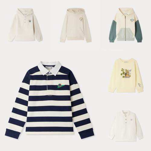 男童纯色连帽卫衣帽衫长袖