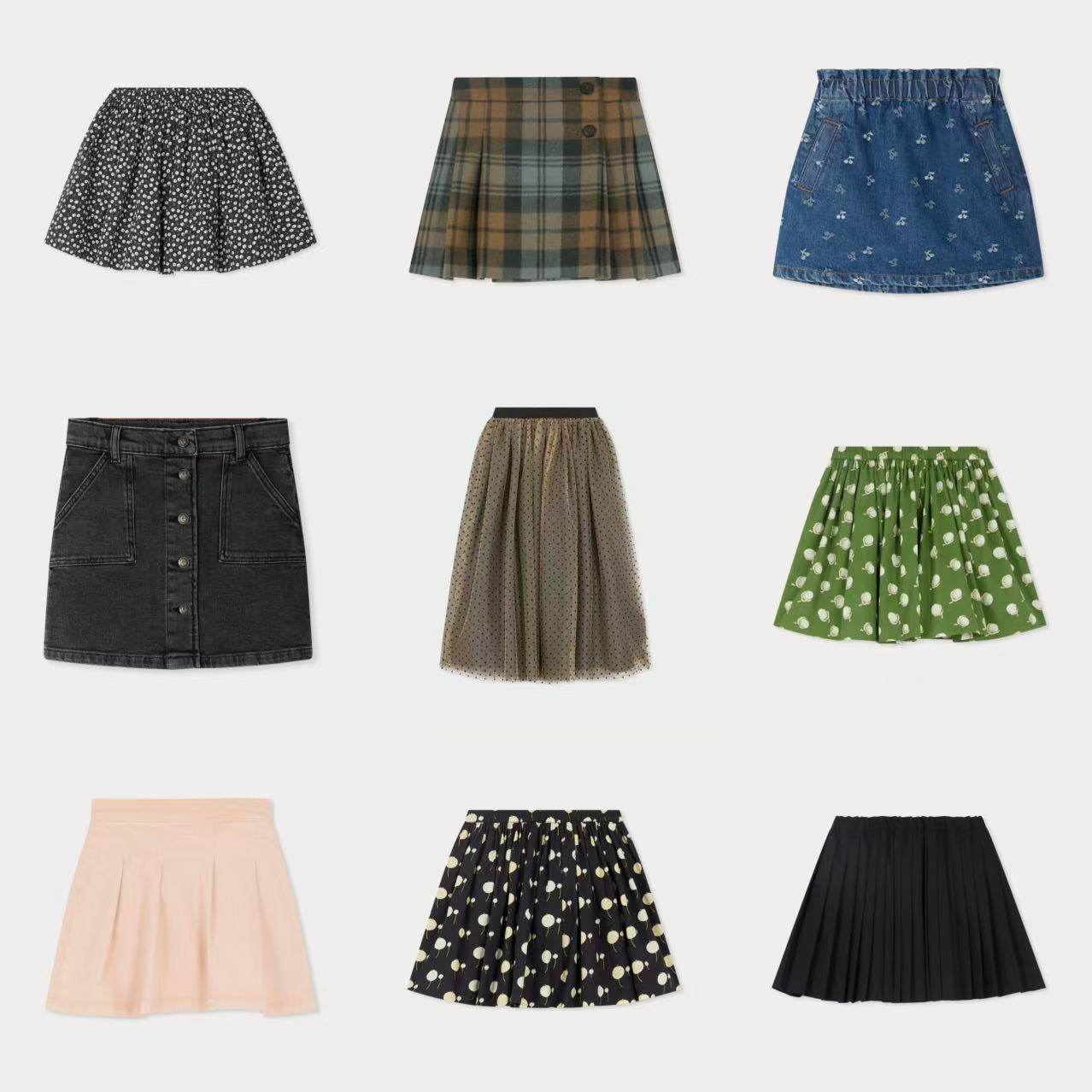 半身裙时尚短裙A字裙田园淑女