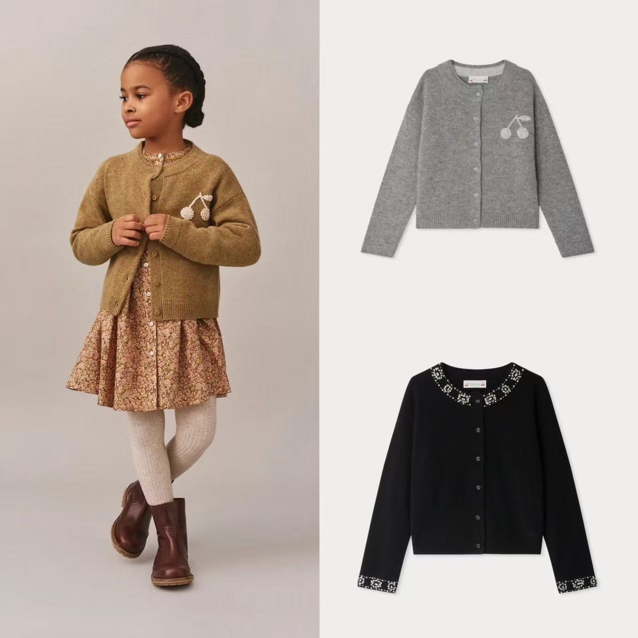 Bonpoint针织衫甜美保暖上衣