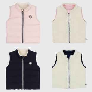 部分现货Petit 26春夏婴儿宝宝外套上衣拉链马甲背心 Bateau童装