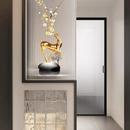 奶油风简约现代半墙艺术长虹玻璃屏风隔断卫生间干湿区洗手台客厅