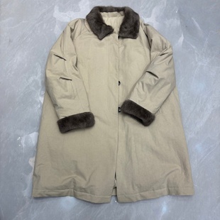 显瘦轻奢派克服外套 新款 巴恩风长款 白鹅绒水貂领羽绒服女2025冬季