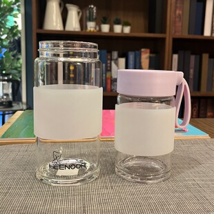 5/6/6.5/7/7.5/8/9cm硅胶杯套玻璃水杯保温杯茶杯隔热防烫手透明