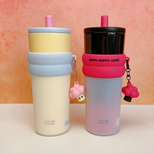 硅胶水杯套710ml世大家保温杯垫透明防摔咖啡杯冰霸吸管杯保护套