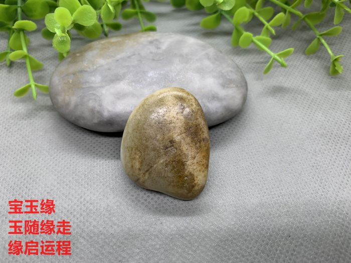 宝玉缘 和田玉籽料原石 鸡骨白 白度 坠子