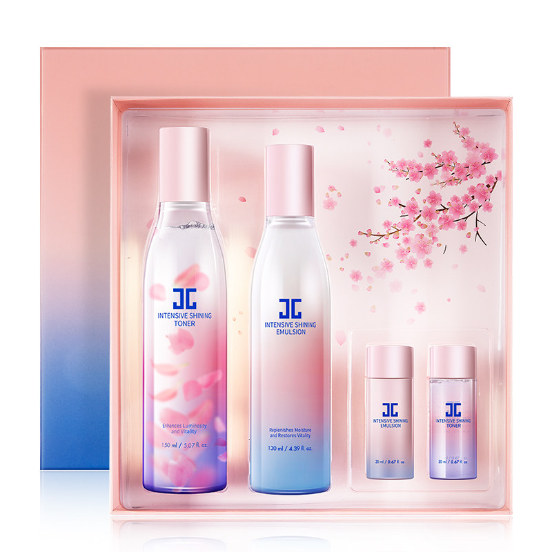 韩国JAYJUN捷俊樱花水乳套装密集焕亮补水保湿清爽提亮水光护肤品