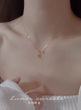 s925纯银项链小众锁骨复古法式