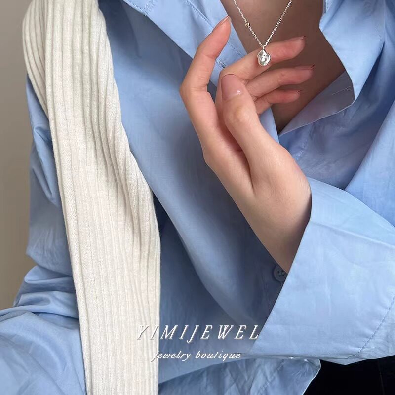 极简冷淡风金银撞色项链女款2026新款高级感简约休闲卫衣链配饰