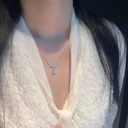 人鱼之泪s925银项链2026新款轻奢高级莫桑钻吊坠生日礼物女生首饰