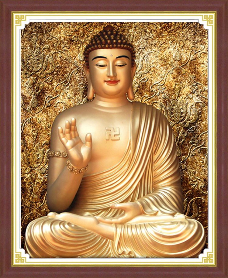 释迦摩尼佛祖如来佛释迦牟尼精品十字绣手工刺绣客厅挂画非成品