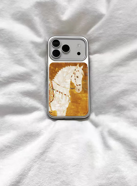 ins复古金缕珠光BMW电镀银磁吸适用苹果iPhone17promax手机保护壳1615pro小米1415Pro华为mate60p70三星S23防