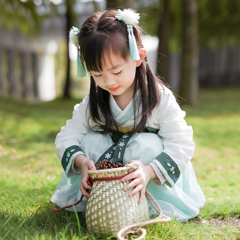 儿童古风女宝宝古装襦裙中国风女童夏装韩汉服童装小女孩超仙夏季