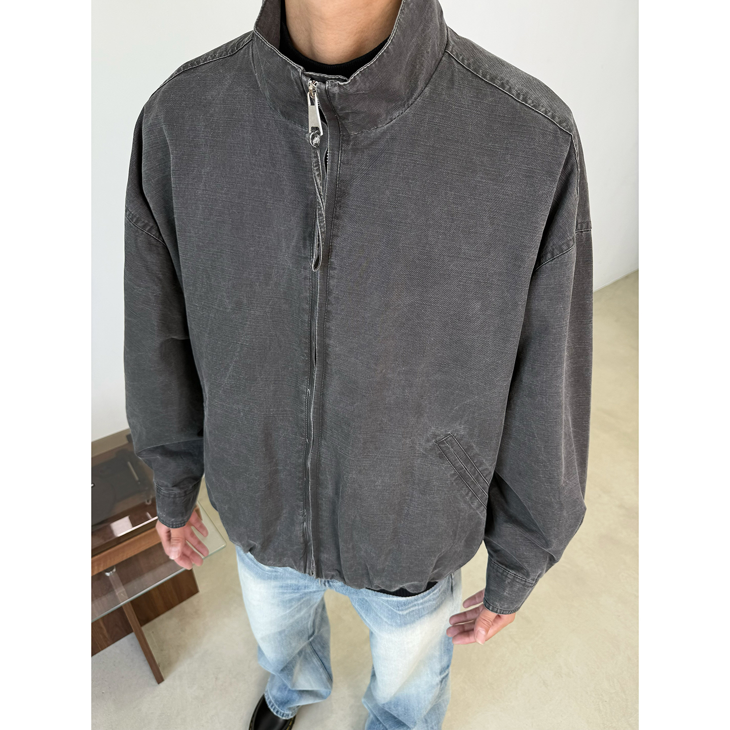 水洗做旧Boxy版型哈灵顿夹克