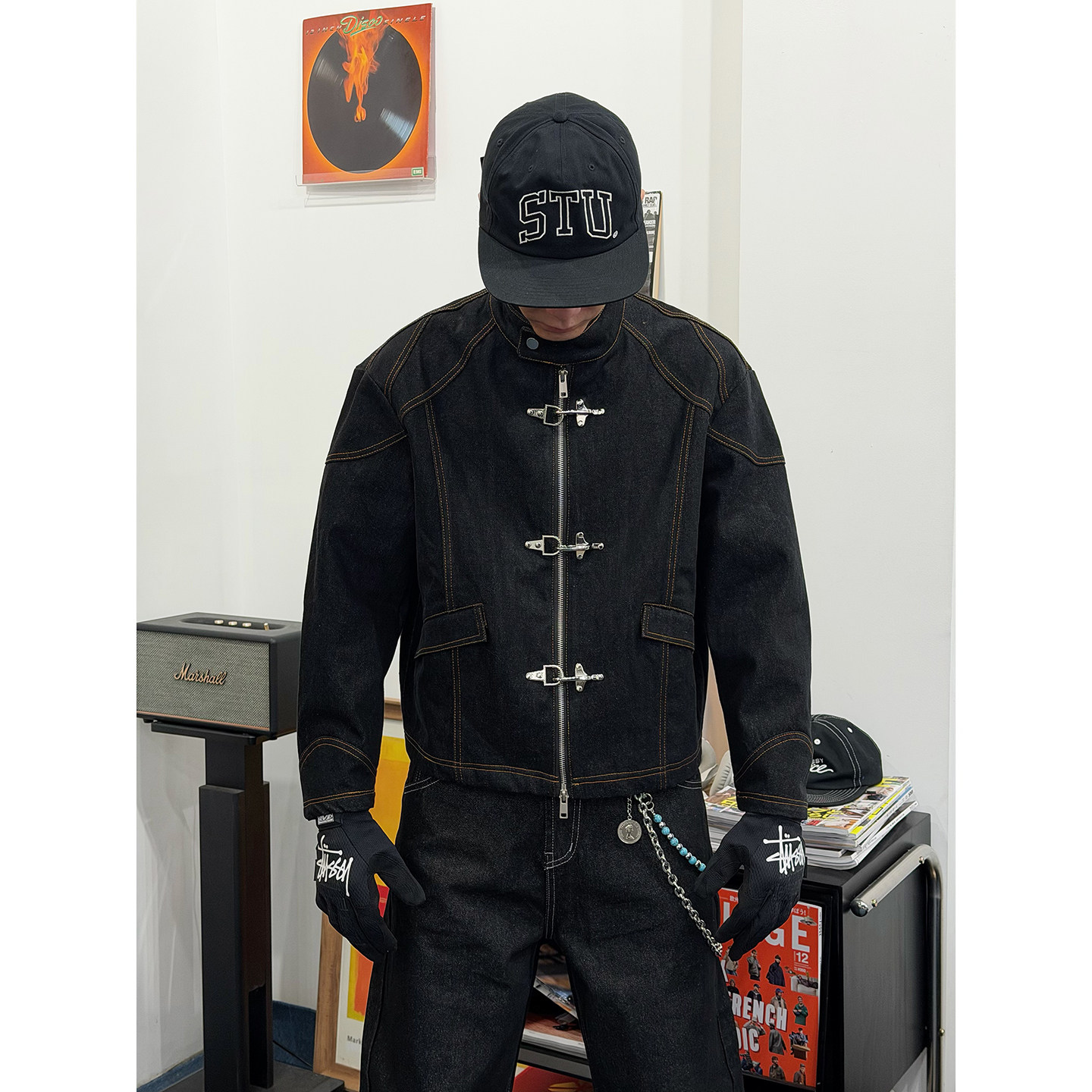 BurnBro美式复古做旧原色牛仔外套男女vintage飞机扣短宽工装外套,男装,牛仔外套,淘宝优惠券,粉丝福利购,淘宝优惠卷