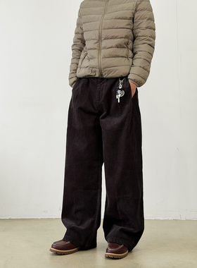 BurnBro美式复古灯芯绒长裤男女休闲老钱风百搭cleanfit直筒裤子