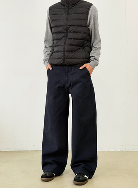 BurnBro美式复古水洗全棉vintage工装裤男直筒宽松显瘦百搭休闲裤