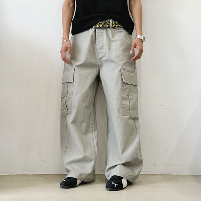 美式cargo阔腿工装裤休闲长裤