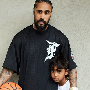 FOG FEAR OF GOD第五季主线臂章贴布刺绣宽松夏季运动网眼短袖T恤