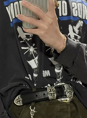 VicxxClothing出品ERD.忧郁富二代复古麦当娜印花做旧水洗长袖T恤