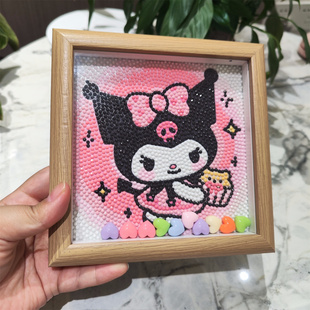 【送画框】库洛米美乐蒂钻石画2025新款儿童手工钻石绣高颜值摆台