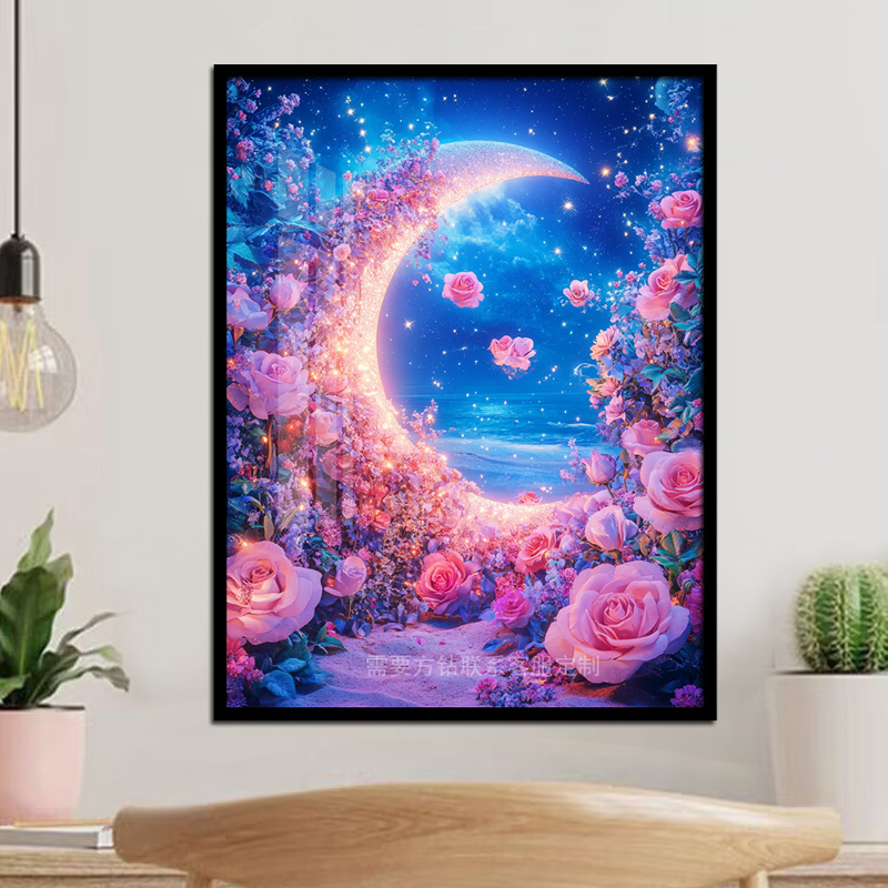 梦幻冰雪城堡钻石画手工贴钻