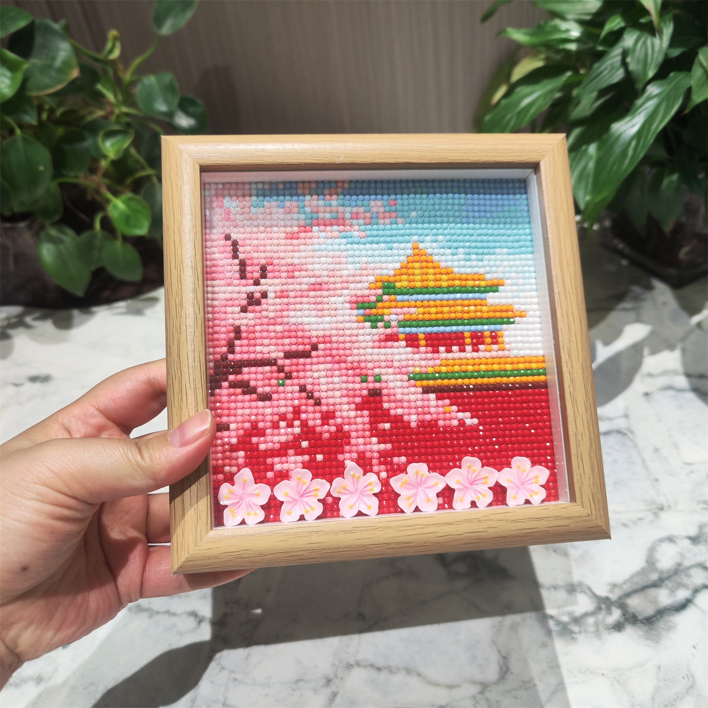 故宫春景钻石画【送画框】浪漫桃花风景2026新款小幅花卉钻石绣