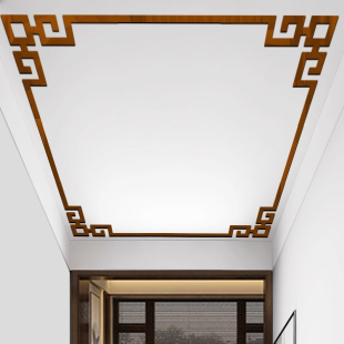 仿古中式吊顶角花平板装饰条客厅天花板拐角造型墙贴自粘美边线条