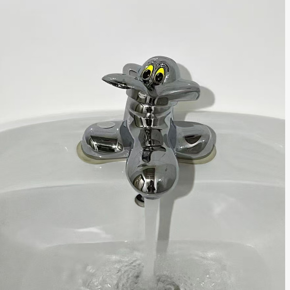 法士朗全铜面盆龙头卫生间水龙头冷热洗脸盆台盆洗手盆手池双孔