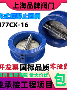 蝶式止回阀逆止阀法兰止回阀消声止回阀球墨铸铁对夹止回阀单向阀