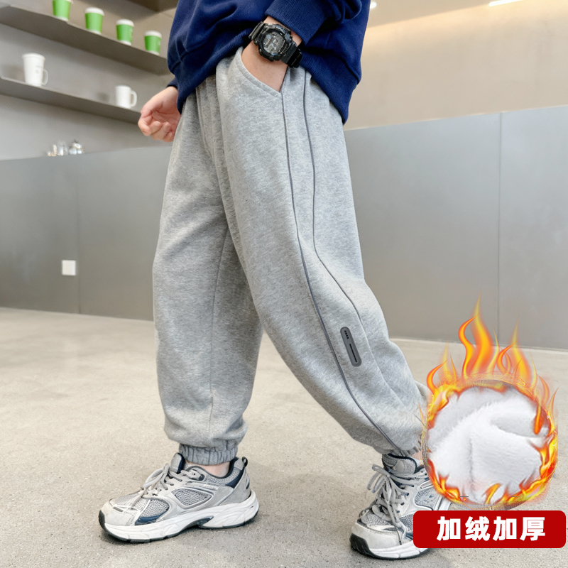 儿童装男童运动裤子春秋2025新款韩版洋气长裤中大童炸街束脚卫裤