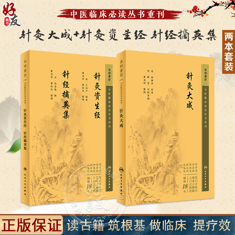 全2册新版 针灸大成+针灸资生经 针经摘英集 中医临床必读丛书重刊 2本套装 黄龙祥 黄幼民整理 中医临床 中医入门 人民卫生出版社