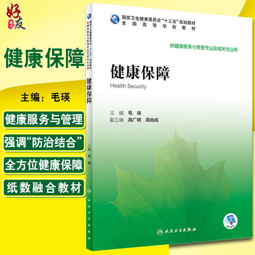 现货正版 健康保障 十三五规划教材 毛瑛主编 人民卫生出版社9787117289436供健康服务与管理专业及相关专业使用 - 封面