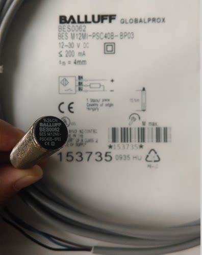 巴鲁夫接近开关BESM12MI-PSC40B-BP03三线M12PNP常开NPN常闭都有