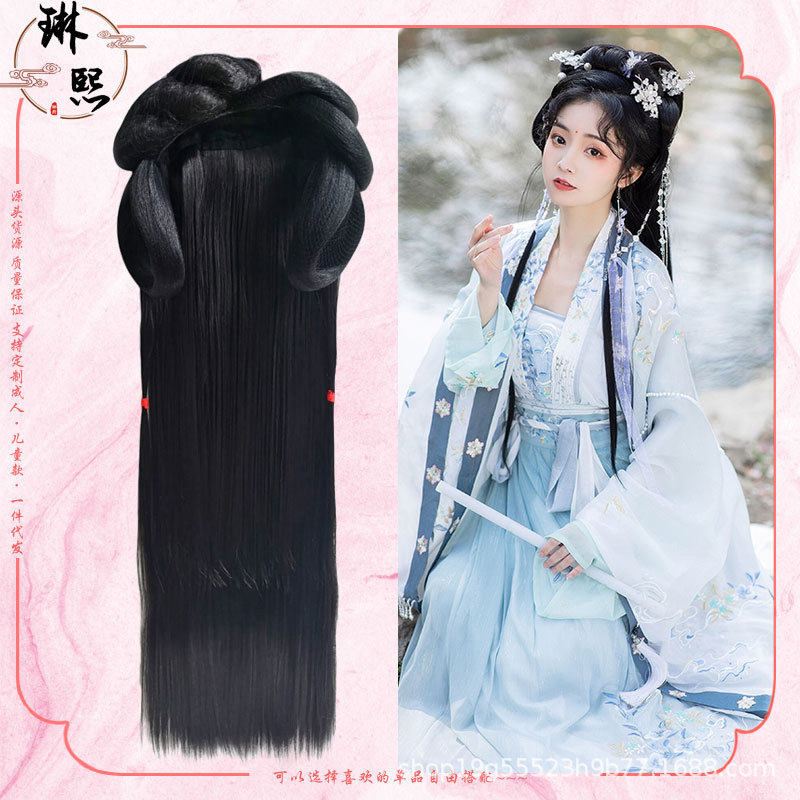 清仓处理古装汉服假发包古风发髻发型女全头套一体式假发懒人发箍