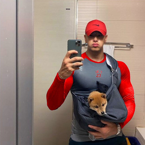 MCPW 拼色速干紧身长袖T恤男篮球运动打底衫透气跑步训练健身衣服