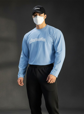 MCPW 宽松美式长袖T恤男圆领运动秋季健身衣服潮牌打底衫250116G