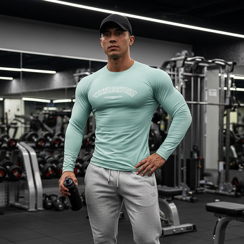 MCPW 速干运动紧身长袖t恤男圆领高弹透气健身训练服冬季240527B,运动服/休闲服装,运动T恤,淘宝优惠券,粉丝福利购,淘宝优惠卷