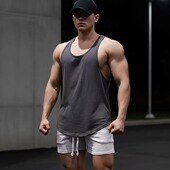 无袖 MCPW 宽松潮牌健身背心男透气运动汗衫 跑步训练服t恤工字上衣