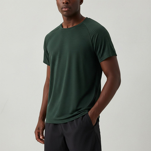 MCPW 透气排汗圆领休闲跑步运动上衣 男夏凉感速干宽松健身服短袖
