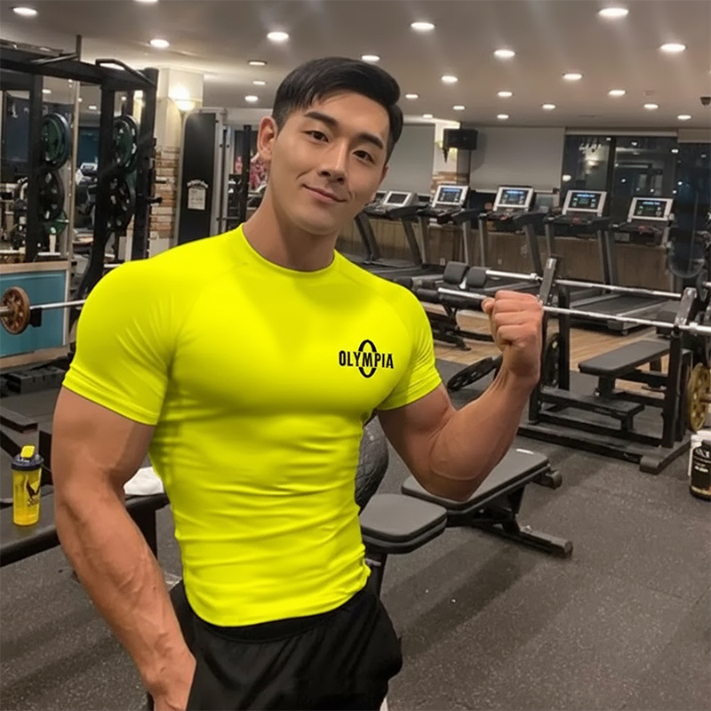 MCPW 高弹速干撸铁训练服健身T恤男运动短袖跑步半袖快干紧身衣服