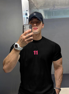 MCPW 夏季健身短袖男圆领透气T恤夏季ins休闲美式运动潮牌240605B