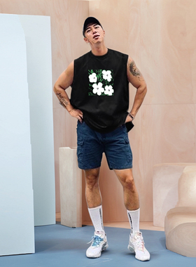 MCPW 潮牌坎肩背心男士上衣夏季休闲无袖t恤运动健身衣250903B