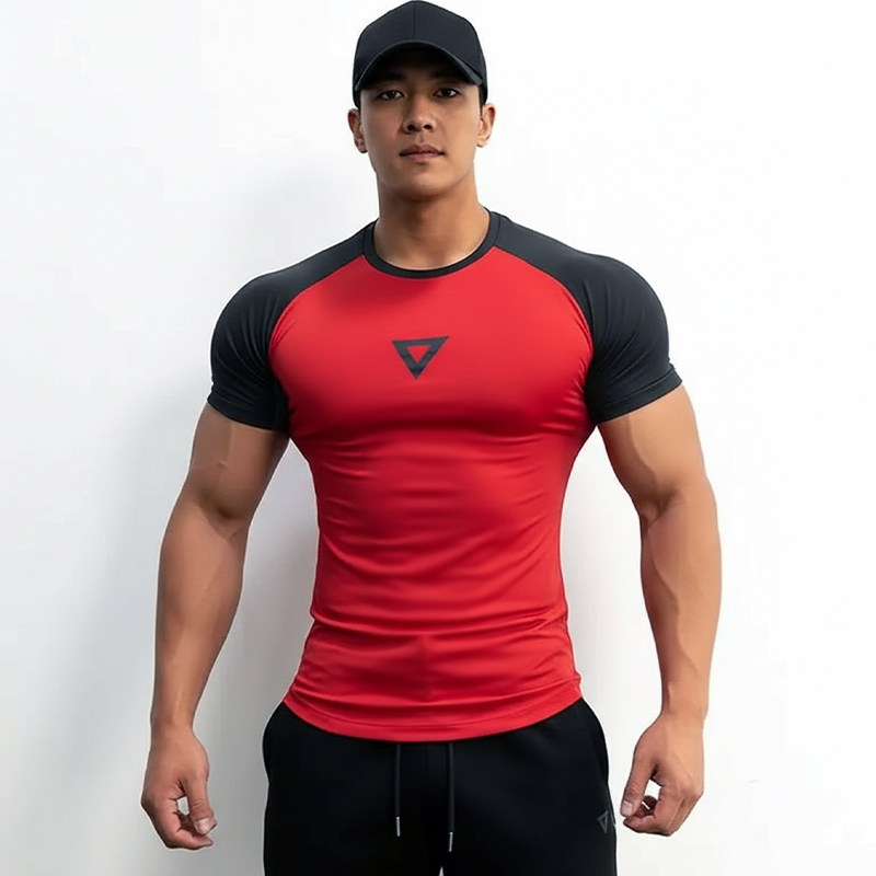 MCPW 高弹速干紧身衣男夏季透气撞色运动T恤简约美式训练健身短袖,运动服/休闲服装,健身衣,淘宝优惠券,粉丝福利购,淘宝优惠卷