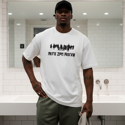 MCPW 美式短袖宽松运动休闲圆领t恤男印花百搭高街上衣夏260122A